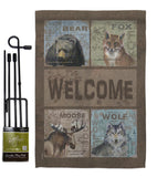 Welcome Wilderness - Wildlife Nature Vertical Impressions Decorative Flags HG110001 Made In USA