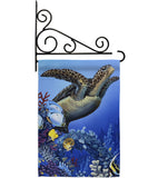 Flight of the Sea Turtle - Wildlife Nature Vertical Impressions Decorative Flags HG110067 Made In USA