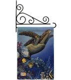 Flight of the Sea Turtle - Wildlife Nature Vertical Impressions Decorative Flags HG110067 Made In USA