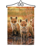 Foxes - Wildlife Nature Vertical Impressions Decorative Flags HG110086 Made In USA