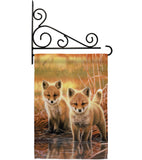 Foxes - Wildlife Nature Vertical Impressions Decorative Flags HG110086 Made In USA