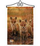 Foxes - Wildlife Nature Vertical Impressions Decorative Flags HG110086 Made In USA