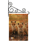 Foxes - Wildlife Nature Vertical Impressions Decorative Flags HG110086 Made In USA