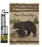 Bear Paw Lodge - Wildlife Nature Vertical Impressions Decorative Flags HG110103 Made In USA