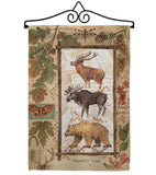 Woodland Adventures - Wildlife Nature Vertical Impressions Decorative Flags HG110109 Made In USA