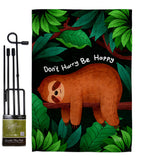 Don't Hurry - Wildlife Nature Vertical Impressions Decorative Flags HG130309 Made In USA