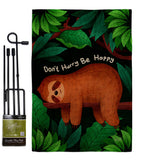 Don't Hurry - Wildlife Nature Vertical Impressions Decorative Flags HG130309 Made In USA