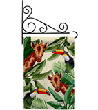 Giraffe & Toucan - Wildlife Nature Vertical Impressions Decorative Flags HG137579 Made In USA