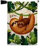 Relaxing Sloths - Wildlife Nature Vertical Impressions Decorative Flags HG190014 Made In USA