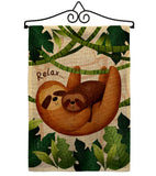 Relaxing Sloths - Wildlife Nature Vertical Impressions Decorative Flags HG190014 Made In USA