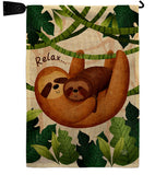 Relaxing Sloths - Wildlife Nature Vertical Impressions Decorative Flags HG190014 Made In USA