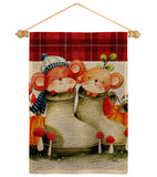 Mousy Winter - Wildlife Nature Vertical Impressions Decorative Flags HG192672 Made In USA