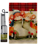 Mousy Winter - Wildlife Nature Vertical Impressions Decorative Flags HG192672 Made In USA