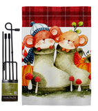 Mousy Winter - Wildlife Nature Vertical Impressions Decorative Flags HG192672 Made In USA