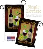 Wine a Bit - Wine Happy Hour & Drinks Vertical Impressions Decorative Flags HG117021 Made In USA