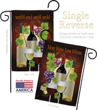 More Wine, Less Whine - Wine Happy Hour & Drinks Vertical Impressions Decorative Flags HG117022 Made In USA