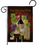 More Wine, Less Whine - Wine Happy Hour & Drinks Vertical Impressions Decorative Flags HG117022 Made In USA