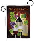 More Wine, Less Whine - Wine Happy Hour & Drinks Vertical Impressions Decorative Flags HG117022 Made In USA