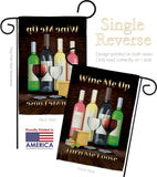 Wine Me Up, Turn Me Loose - Wine Happy Hour & Drinks Vertical Impressions Decorative Flags HG117030 Made In USA