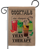 Cocktails are Cheaper - Wine Happy Hour & Drinks Vertical Impressions Decorative Flags HG117035 Made In USA