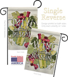 Wine is Sunshine - Wine Happy Hour & Drinks Vertical Impressions Decorative Flags HG117047 Made In USA