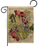 Wine is Sunshine - Wine Happy Hour & Drinks Vertical Impressions Decorative Flags HG117047 Made In USA