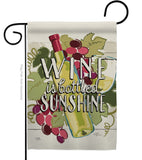 Wine is Sunshine - Wine Happy Hour & Drinks Vertical Impressions Decorative Flags HG117047 Made In USA