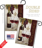 Welcome Wines - Wine Happy Hour & Drinks Vertical Impressions Decorative Flags HG117053 Made In USA