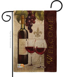 Welcome Wines - Wine Happy Hour & Drinks Vertical Impressions Decorative Flags HG117053 Made In USA