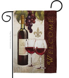 Welcome Wines - Wine Happy Hour & Drinks Vertical Impressions Decorative Flags HG117053 Made In USA