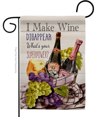 Wine Superpower - Wine Happy Hour & Drinks Vertical Impressions Decorative Flags HG117063 Made In USA