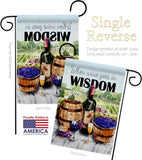 Wine in Wisdom - Wine Happy Hour & Drinks Vertical Impressions Decorative Flags HG117064 Made In USA