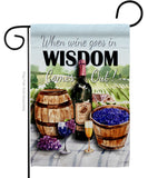 Wine in Wisdom - Wine Happy Hour & Drinks Vertical Impressions Decorative Flags HG117064 Made In USA