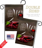 Wine Time - Wine Happy Hour & Drinks Vertical Impressions Decorative Flags HG117073 Made In USA