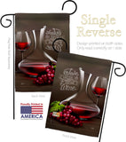 Wine Time - Wine Happy Hour & Drinks Vertical Impressions Decorative Flags HG117073 Made In USA