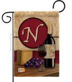 Wine N Initial - Wine Happy Hour & Drinks Vertical Impressions Decorative Flags HG130222 Made In USA