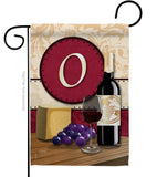 Wine O Initial - Wine Happy Hour & Drinks Vertical Impressions Decorative Flags HG130223 Made In USA