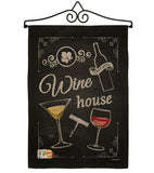 Wine House - Wine Happy Hour & Drinks Vertical Impressions Decorative Flags HG117002 Made In USA