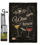 Wine House - Wine Happy Hour & Drinks Vertical Impressions Decorative Flags HG117002 Made In USA