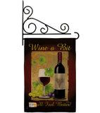 Wine a Bit - Wine Happy Hour & Drinks Vertical Impressions Decorative Flags HG117021 Made In USA