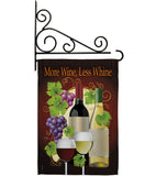 More Wine, Less Whine - Wine Happy Hour & Drinks Vertical Impressions Decorative Flags HG117022 Made In USA