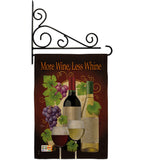 More Wine, Less Whine - Wine Happy Hour & Drinks Vertical Impressions Decorative Flags HG117022 Made In USA