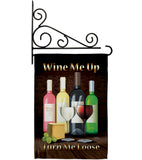 Wine Me Up, Turn Me Loose - Wine Happy Hour & Drinks Vertical Impressions Decorative Flags HG117030 Made In USA