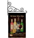 Wine Me Up, Turn Me Loose - Wine Happy Hour & Drinks Vertical Impressions Decorative Flags HG117030 Made In USA