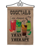 Cocktails are Cheaper - Wine Happy Hour & Drinks Vertical Impressions Decorative Flags HG117035 Made In USA