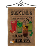 Cocktails are Cheaper - Wine Happy Hour & Drinks Vertical Impressions Decorative Flags HG117035 Made In USA