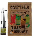 Cocktails are Cheaper - Wine Happy Hour & Drinks Vertical Impressions Decorative Flags HG117035 Made In USA