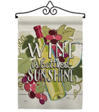 Wine is Sunshine - Wine Happy Hour & Drinks Vertical Impressions Decorative Flags HG117047 Made In USA