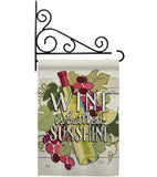 Wine is Sunshine - Wine Happy Hour & Drinks Vertical Impressions Decorative Flags HG117047 Made In USA