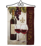 Welcome Wines - Wine Happy Hour & Drinks Vertical Impressions Decorative Flags HG117053 Made In USA